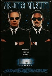 2g784 MEN IN BLACK int'l DS 1sh '97 Will Smith & Tommy Lee Jones close-up!