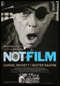 2g813 NOTFILM 1sh '15 close-up image of Buster Keaton, Samuel Beckett, behind-the-scenes documentary