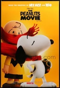 2g827 PEANUTS MOVIE style C advance 1sh '15 image of Charlie Brown & Snoopy!