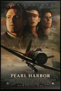 2g828 PEARL HARBOR advance DS 1sh '01 cast portrait of Ben Affleck, Josh Hartnett, Beckinsale, WWII