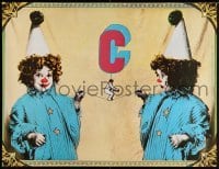 2g005 CYRK Polish 27x35 '79 Danuta Schejbel & Dominic Klimowski art of two clown children!