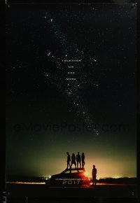 2g834 POWER RANGERS teaser DS 1sh '17 Bryan Cranston, together we are more, cast silhouettes!