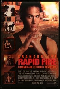 2g848 RAPID FIRE style C int'l DS 1sh '92 Powers Boothe, Nick Mancuso, great images of Brandon Lee