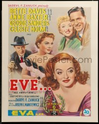 2g171 ALL ABOUT EVE 16x20 REPRO poster '00s Davis, Baxter, Sanders, Merrill, Holm!