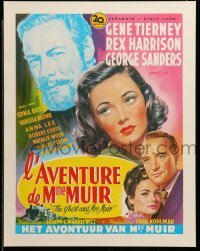 2g180 GHOST & MRS. MUIR 15x20 REPRO poster '00s Gene Tierney, Rex Harrison, Sanders!