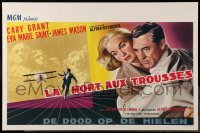 2g193 NORTH BY NORTHWEST 14x21 Belgian REPRO poster '00s Hitchcock, Cary Grant, Eva Marie Saint!