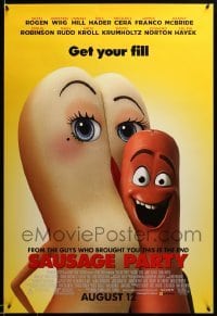 2g872 SAUSAGE PARTY advance DS 1sh '16 Seth Rogen, Jonah Hill, outrageous image, get your fill!