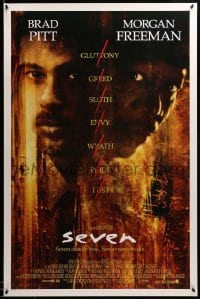 2g881 SEVEN int'l 1sh '95 David Fincher, Morgan Freeman, Brad Pitt, deadly sins!