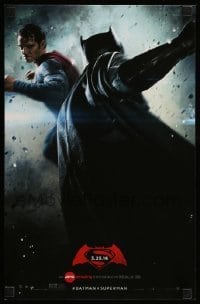 2g154 BATMAN V SUPERMAN mini poster '16 Ben Affleck and Henry Cavill in title roles facing off!