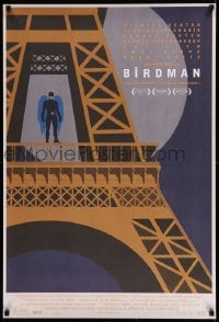 2g339 BIRDMAN 24x36 special '14 Michael Keaton, alternate art poster with him on Eiffel Tower!