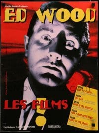 2g090 ED WOOD FESTIVAL 16x21 French film festival poster '95 image of the worst director ever!