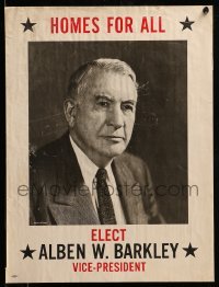 2g006 ELECT ALBEN W. BARKLEY 14x19 political campaign '48 for Vice President, Homes For All!