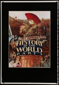 2g379 HISTORY OF THE WORLD PART I printer's test 28x41 special '81 art of Mel Brooks by John Alvin!