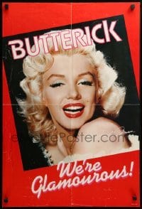 2g119 MARILYN MONROE 19x28 advertising poster '70s Butterick, we're glamorous!