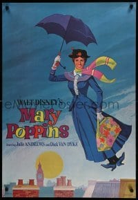 2g460 MARY POPPINS 3 24x35 specials '64 art of Dick Van Dyke & Julie Andrews, Disney!