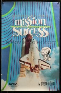 2g409 NASA 22x34 special '80s space exploration agency, space shuttle, mission success!