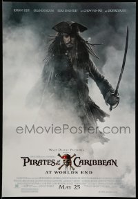 2g421 PIRATES OF THE CARIBBEAN: AT WORLD'S END 2-sided 19x27 special '07 Depp, Knightley & more!