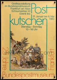 2g097 POST KUTSCHEN 17x23 German museum/art exhibition '83 Bundespostmuseum, great artwork!
