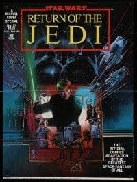 2g426 RETURN OF THE JEDI 24x33 special '83 George Lucas, Luke & more, artwork by Bill Sienkiewicz!
