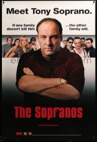 2g108 SOPRANOS tv poster '99 James Gandolfini as Tony Soprano, a new original series!