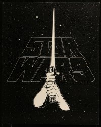 2g437 STAR WARS 22x28 special '77 George Lucas' sci-fi classic, art of hands & lightsaber bootleg!