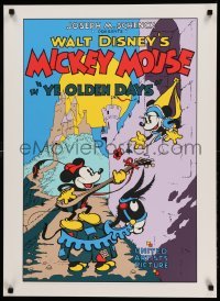 2g060 YE OLDEN DAYS 23x31 art print '80s Disney, romantic art of Mickey and Minnie Mouse!
