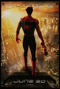 2g907 SPIDER-MAN 2 teaser DS 1sh '04 great image of Tobey Maguire in the title role, Choice!