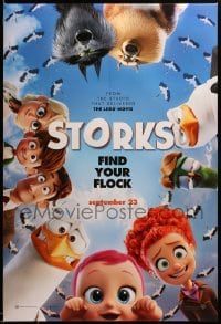 2g932 STORKS advance DS 1sh '16 Stoller & Sweetland, voices of Andy Samburg and Aniston, wacky!