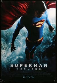 2g947 SUPERMAN RETURNS advance DS 1sh '06 Wednesday style, full-length image of Routh in space!