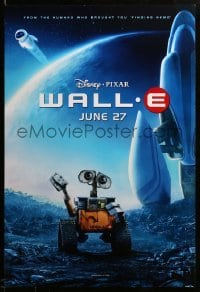 2g987 WALL-E advance DS 1sh '08 Walt Disney, Pixar, Best Animated Film, WALL-E & EVE w/ spaceship!