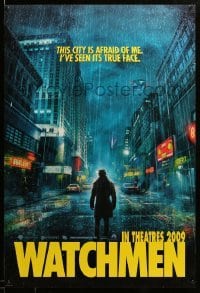2g991 WATCHMEN int'l teaser DS 1sh '09 Zack Snyder, Jackie Earle Haley, this city is afraid of me!