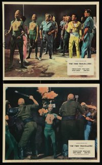 2h248 TIME TRAVELERS 2 color English FOH LCs '64 Preston Foster, wacky sci-fi images!