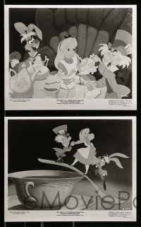 2h418 ALICE IN WONDERLAND 8 8x10 stills R74 Walt Disney Lewis Carroll classic, wonderful images!