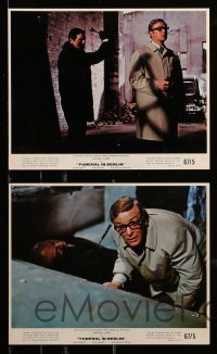 2h179 FUNERAL IN BERLIN 5 8x10 mini LCs '67 Michael Caine as Harry Palmer, sexy girls & spies!