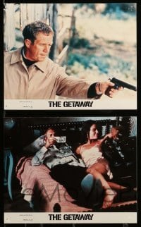 2h080 GETAWAY 8 8x10 mini LCs R80 great action images of Steve McQueen & Ali McGraw, Peckinpah!