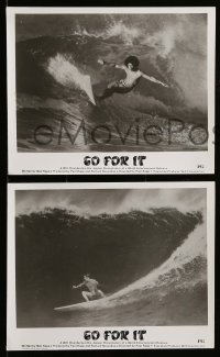 2h760 GO FOR IT 3 8x10 stills '76 cool surfing huge waves and skateboarding images!