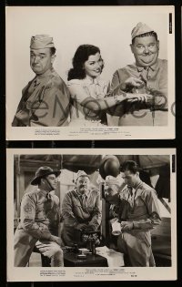 2h764 GREAT GUNS 3 8x10 stills R50 wonderful images of Laurel & Hardy in uniform + Sheila Ryan!