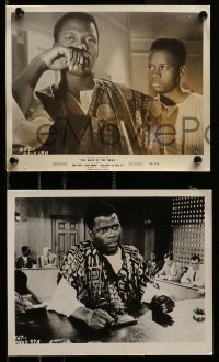 2h784 MARK OF THE HAWK 3 8x10 stills '58 Sidney Poitier & Eartha Kitt against voodoo fury in Africa