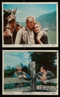 2h159 RUN FOR COVER 7 color 8x10 stills '55 James Cagney, John Derek, directed by Nicholas Ray!