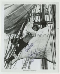 2j0430 ANDREW STEVENS signed 8x10 still '78 great image climbing ship's rigging in The Bastard!