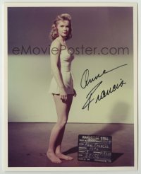 2j1003 ANNE FRANCIS signed color 8x10 REPRO still '80s sexy wardrobe test from Forbidden Planet!