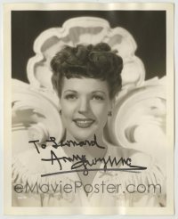 2j0436 ANNE GWYNNE signed deluxe 8x10 still '40s great smiling portrait of the pretty star!