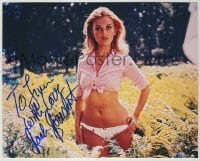 2j1039 BARBARA BOUCHET signed color 8x10 REPRO still '90s sexy portrait wearing nearly nothing!
