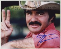 2j1062 BURT REYNOLDS signed color 8x10 REPRO still '90s great portrait from Smokey and the Bandit!