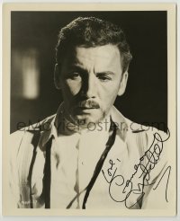 2j0462 CAMERON MITCHELL signed 8.25x10 still '59 worried head & shoulders c/u from Face of Fire!