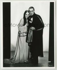 2j1065 CARROLL BORLAND signed 8x10 REPRO still '80s c/u with Bela Lugosi from Mark of the Vampire!