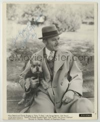 2j0468 CHARLIE RUGGLES signed 8x10 still '36 great close up with cool dog from Early to Bed!