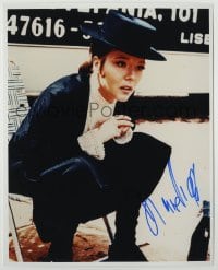 2j1105 DIANA RIGG signed color 8x10 REPRO still '80s great c/u from On Her Majesty's Secret Service!