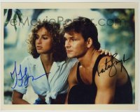 2j1107 DIRTY DANCING signed color 8x10 REPRO still '87 by BOTH Jennifer Grey AND Patrick Swayze!