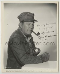 2j0495 EDGAR BUCHANAN signed 8x10 still '54 as a train engineer with pipe & watch from Human Desire!
